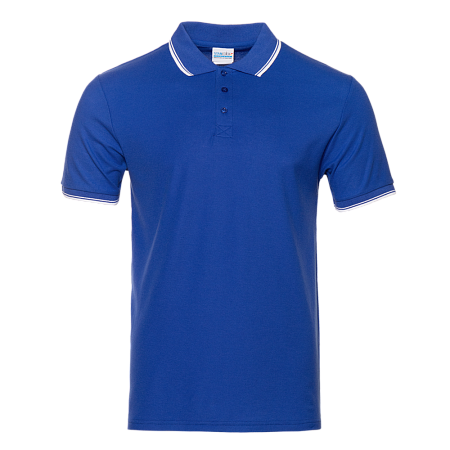 Рубашка поло унисекс STAN с окантовкой хлопок/полиэстер 185, 04T, Синий,  (16/1)  (46/S)