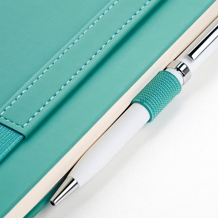 Ежедневник Альфа (Alpha) недатированный, серый/бирюзовый