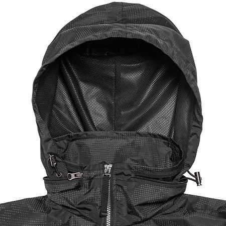 Ветровка светоотражающая Lattvind, черная, размер XXS