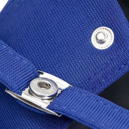 Кепка 5-панельная Ottoman 300, полиэстр, c синим сендвичем, синяя