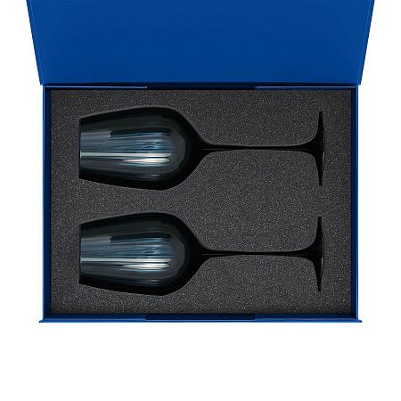 Подарочный набор 2 бокала для вина Тоскана (Toscana) в синей коробке