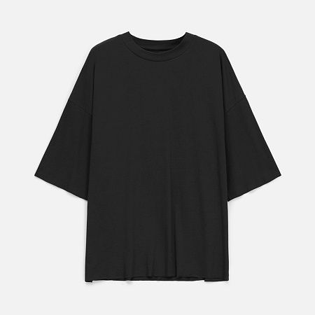 Футболка унисекс оверсайз T1, черная, размер XS/S