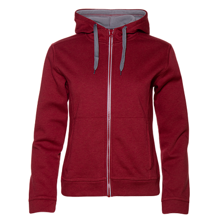 Толстовка женская STAN с капюшоном на молнии сэндвич 320, 19, Бордовый меланж,  (166)  (48/L)