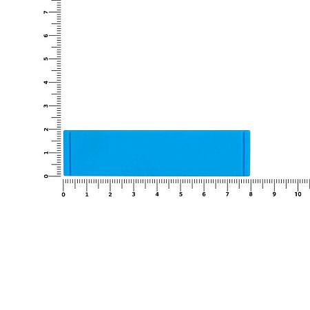 Лейбл из ПВХ Dzeta, S, голубой