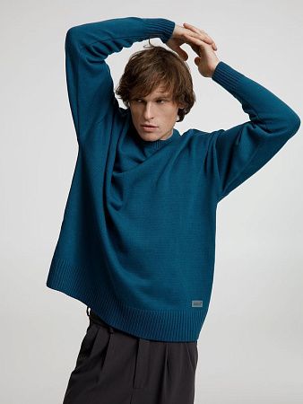 Джемпер оверсайз унисекс Stated в сумке, синий (морская волна), размер L/XL