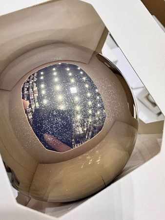 Оформительский шар Finery, 10 см, глянцевый серебристый