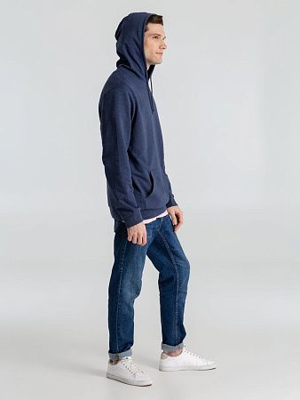 Толстовка с капюшоном унисекс Hoodie, синий меланж, размер 3XL