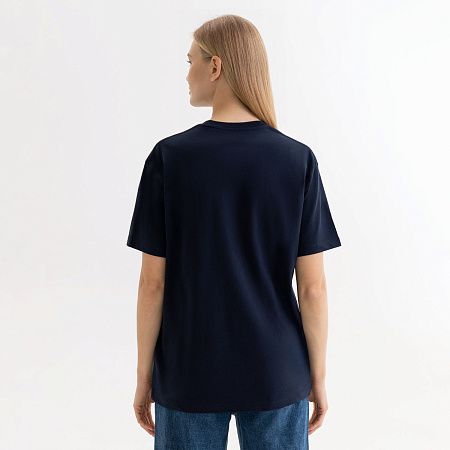 Футболка унисекс Крис (Kris), 150 гр., темно-синяя, размер XS