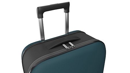 Чемодан складной Rollink Vega II 55x40x20 см, 2 колеса, сине-зеленый