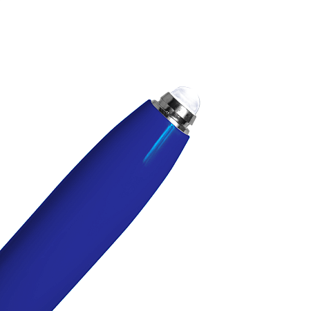 Ручка шариковая Grand Spoletto металлическая с фонариком, синяя