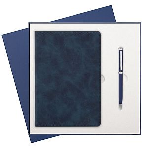 Подарочный набор Верона (Verona), синий (ежедневник, ручка)