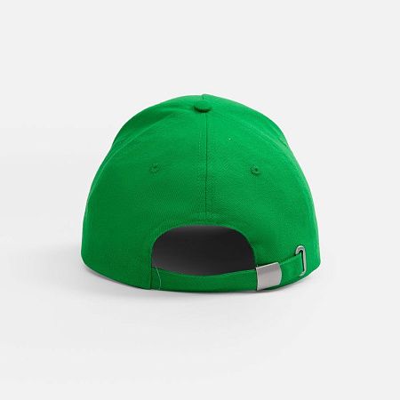 Бейсболка Classic 2.0, ярко-зеленая с белым кантом