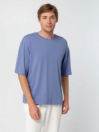 Футболка унисекс оверсайз Street Vibes, синяя (лавандовая), размер M/L