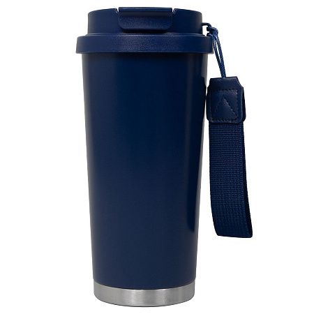 Термокружка Cosmostar, тёмно-синий/ серебро