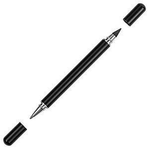 Ручка шариковая и вечный карандаш ETERNITY, металлическая, черная