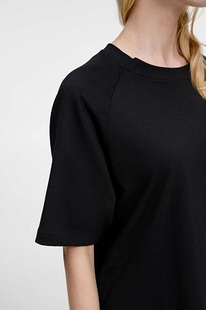 Футболка оверсайз унисекс Avenu, черная, размер XS/S