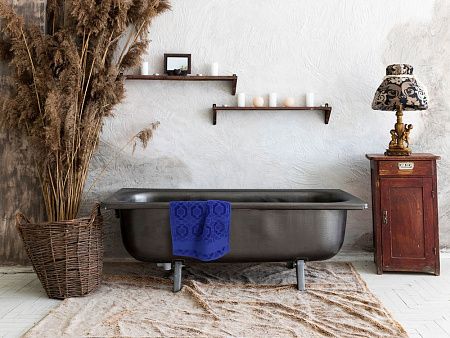 Полотенце Velin, большое, синее