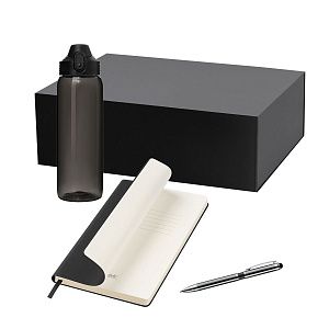 Подарочный набор Невада (Nevada), Стар (Star), черный (бутылка, ежедневник, ручка)