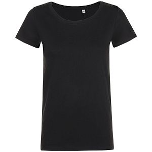 Футболка женская Mia, черная под нанесение