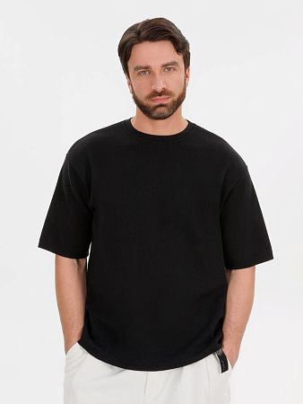 Джемпер с коротким рукавом Siluetti Volumica, черный, размер M/L