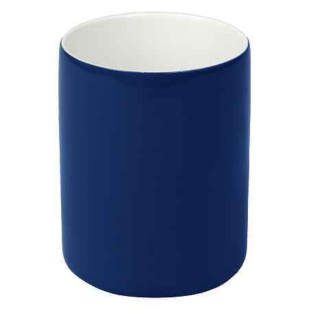 Кружка фарфоровая Casa Grande Magnolia Varnish, глянцевая, темно-синяя/белая, 350 мл