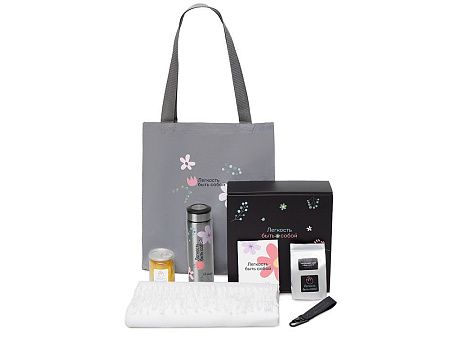 Подарочный набор «Re:f. Walk» с палантином, шоппером и термосом