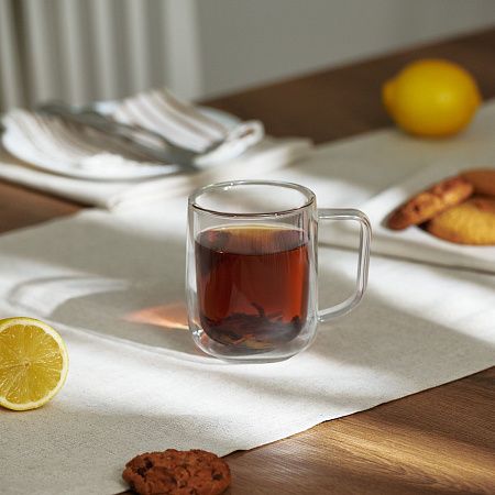 Кружка стеклянная с двойными стенками Виора (Viora)