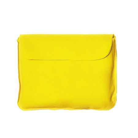 Подушка  надувная дорожная WAY  в футляре; желтый; 43,5х27,5 см; твил