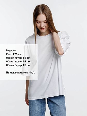 Футболка оверсайз унисекс Base Space, белая, размер XL/2XL
