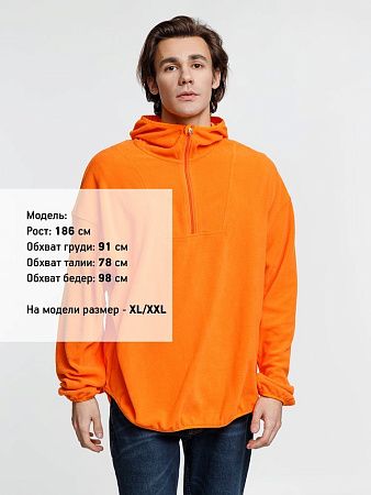 Анорак флисовый унисекс Fliska, оранжевый, размер XL/2XL