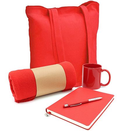 Подарочный набор Тепло и вдохновение, красный