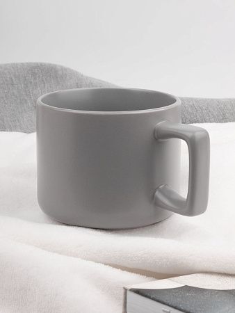 Чашка Jumbo в коробке матовая, светло-серая