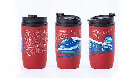 Термостакан "Unicup_Поезд" 300 мл, покрытие soft touch