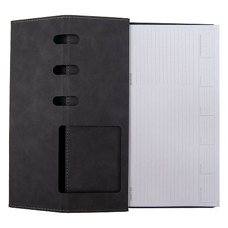 Планинг (органайзер) Flinders настольный с подставкой для телефона, черный