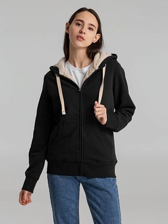 Толстовка унисекс на молнии Sherpa 280, черная, размер XXS