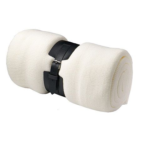 Плед  "Belt"; белый; 130 х 180 см; 100% акрил, с поясом