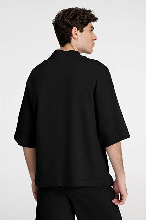 Футболка оверсайз унисекс T9, черная, размер XL/2XL