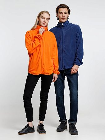 Куртка флисовая унисекс Fliska, темно-синяя, размер XL/2XL