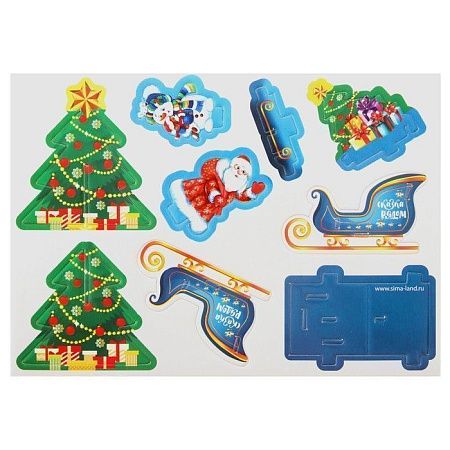 Конструктор фигурки&amp;quot;Сани Деда мороза&amp;quot; 3Д   3564572