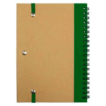 Блокнот B6 Easy Way, на пружине, в твердой обложке, c ручкой, зеленый