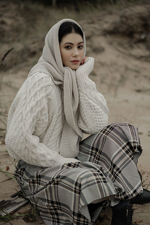 Косынка, платок вязаные