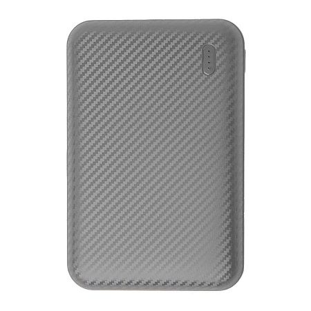 Универсальный аккумулятор Rib 5 (5000 мАч), серый, 9,8х6.3х1,4 см