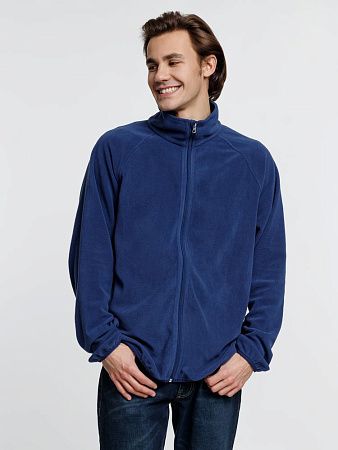 Куртка флисовая унисекс Fliska, темно-синяя, размер XL/2XL