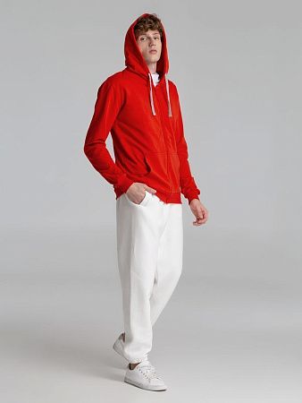 Толстовка на молнии с капюшоном Unit Siverga, красная, размер 3XL v2