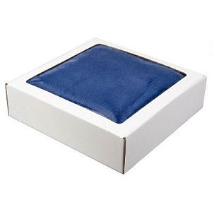 Плед дорожный флисовый  Comfort Warm, темно-синий, размер 152*127 см, в подарочной белой крафтовой коробке с окошком