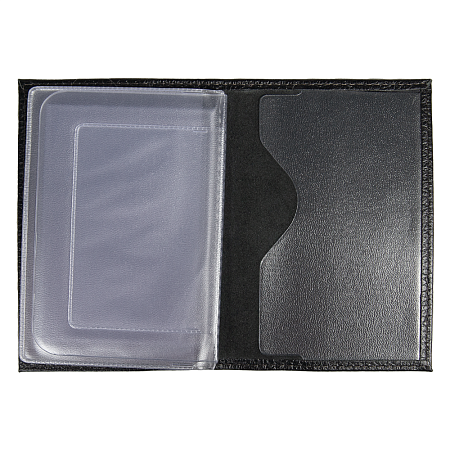 Обложка для автодокументов Leather Sky Flotter Sun из натуральной кожи, черная