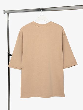 Футболка оверсайз унисекс Kosmos 2.0, бежевая, размер XL/2XL