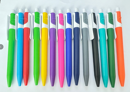 Ручка шариковая пластиковая Ravena Color красная/белая