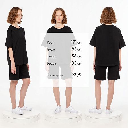 Футболка унисекс оверсайз T3, черная, размер XL/2XL