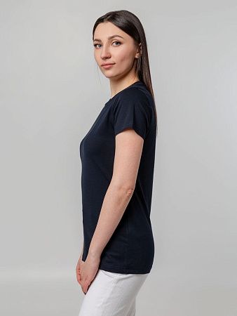 Футболка женская T-bolka Stretch Lady, темно-синяя (navy), размер L v2